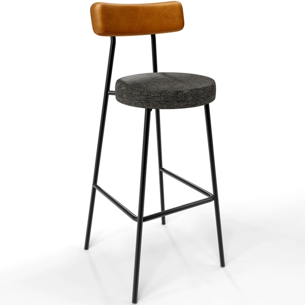 Banqueta Alta Bar Cozinha Sala De Jantar Milão L02 Couríssimo