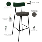 Banqueta Alta Bar Cozinha Sala De Jantar Milão L02 Facto Verd