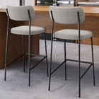 Banqueta Alta Bar Cozinha Sala De Jantar Preto Elira L02 Linh