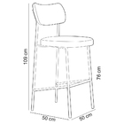 Banqueta Alta Bar Cozinha Sala De Jantar Preto Elira L02 Linh