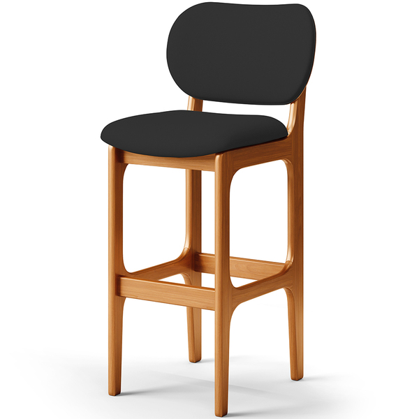 Banqueta Alta Bar Cozinha Sala Jantar Fixa Betta L02 Imbuia F