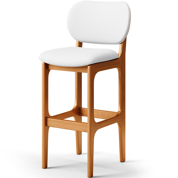 Banqueta Alta Bar Cozinha Sala Jantar Fixa Betta L02 Imbuia F