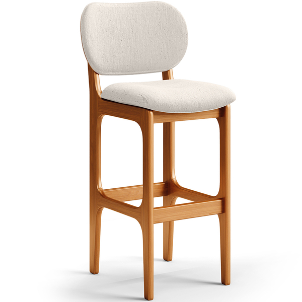 Banqueta Alta Bar Cozinha Sala Jantar Fixa Betta L02 Imbuia L