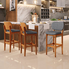 Banqueta Alta Bar Cozinha Sala Jantar Fixa Betta L02 Imbuia L