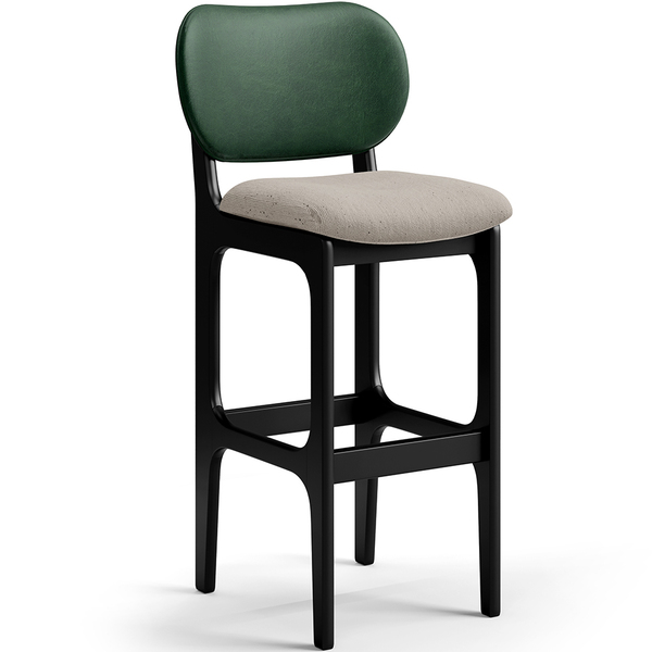 Banqueta Alta Bar Cozinha Sala Jantar Fixa Betta L02 Preto Fa