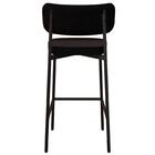 Banqueta Alta Bar Estofada Kit 2 Ella M25 Linho Preto - Mpoze