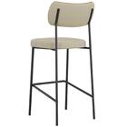 Banqueta Alta Bar Estofada Kit 6 Milli Linho Caramelo/areia A