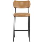 Banqueta Alta Bar Estofada Kit 6 Milli Sintético Caramelo A14