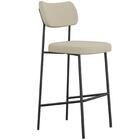 Banqueta Alta Bar Estofada Kit 8 Milli Linho Areia A14 - Mpoz