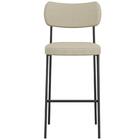 Banqueta Alta Bar Estofada Kit 8 Milli Linho Areia A14 - Mpoz