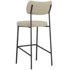 Banqueta Alta Bar Estofada Kit 8 Milli Linho Areia A14 - Mpoz