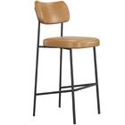 Banqueta Alta Bar Estofada Kit 8 Milli Sintético Caramelo A14