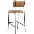 Banqueta Alta Bar Estofada Kit 8 Milli Sintético Caramelo A14