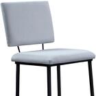 Banqueta Alta Base Em Aço Preto F109 Linho Dmobiliario