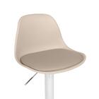 Banqueta Alta Base Giratória Com Encosto E Regulagem De Altur