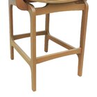 Banqueta Alta Bistrô Apollo Com Braços Encosto Telinha Natura