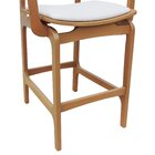 Banqueta Alta Bistrô Apollo Com Braços Encosto Telinha Natura