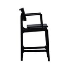 Banqueta Alta Bistrô Apollo Com Braços Madeira Maciça Encosto