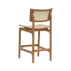 Banqueta Alta Bistrô Apollo Encosto Telinha Natural E Assento