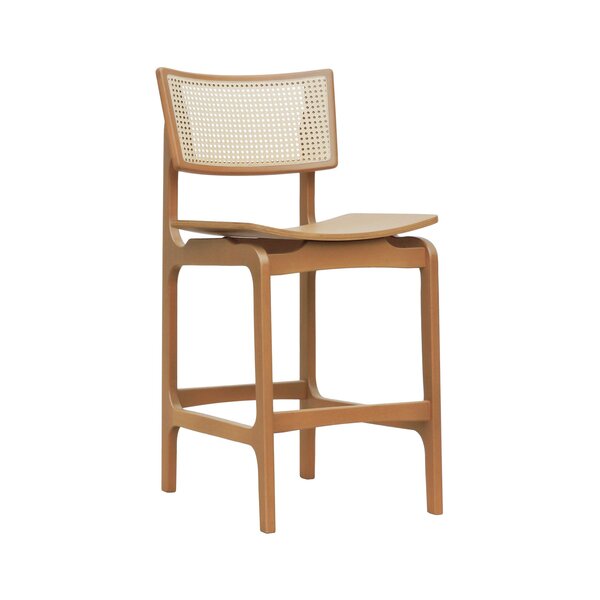 Banqueta Alta Bistrô Apollo Encosto Telinha Natural E Assento