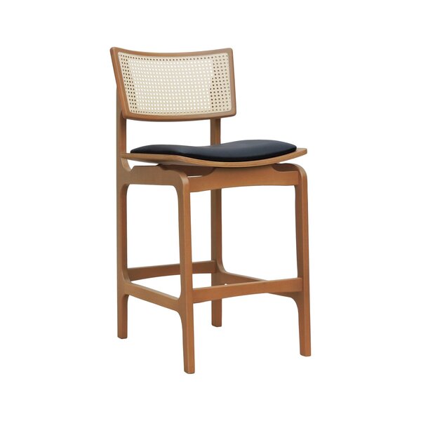 Banqueta Alta Bistrô Apollo Encosto Telinha Natural E Assento