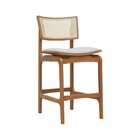 Banqueta Alta Bistrô Apollo Madeira Maciça Encosto Telinha As