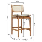 Banqueta Alta Bistrô Apollo Madeira Maciça Encosto Telinha As