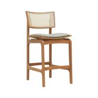 Banqueta Alta Bistrô Apollo Madeira Maciça Encosto Telinha As