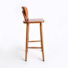 Banqueta Alta Bistrô De Madeira Torneada Imbuia Vivaligna