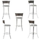 Banqueta Alta Bistrô Em Alumínio, Fibra E Tecido Impermeável