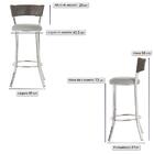 Banqueta Alta Bistrô Em Alumínio, Fibra E Tecido Impermeável