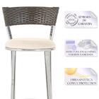 Banqueta Alta Bistrô Em Alumínio, Fibra E Tecido Impermeável