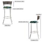 Banqueta Alta Bistrô Em Alumínio, Fibra E Tecido Impermeável