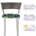 Banqueta Alta Bistrô Em Alumínio, Fibra E Tecido Impermeável