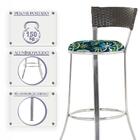 Banqueta Alta Bistrô Em Alumínio, Fibra E Tecido Impermeável