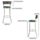 Banqueta Alta Bistrô Em Alumínio, Fibra E Tecido Impermeável