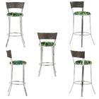 Banqueta Alta Bistrô Em Alumínio, Fibra E Tecido Impermeável