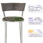 Banqueta Alta Bistrô Em Alumínio, Fibra E Tecido Impermeável