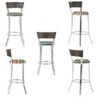 Banqueta Alta Bistrô Em Alumínio, Fibra E Tecido Impermeável