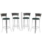 Banqueta Alta Bistrô Em Alumínio, Fibra E Tecido Impermeável