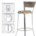 Banqueta Alta Bistrô Em Alumínio, Fibra E Tecido Impermeável