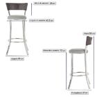 Banqueta Alta Bistrô Em Alumínio, Fibra E Tecido Impermeável