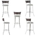 Banqueta Alta Bistrô Em Alumínio, Fibra E Tecido Impermeável