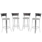 Banqueta Alta Bistrô Em Alumínio, Fibra E Tecido Impermeável