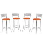 Banqueta Alta Bistrô Em Alumínio, Fibra E Tecido Impermeável