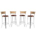 Banqueta Alta Bistrô Em Alumínio, Fibra E Tecido Impermeável