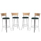 Banqueta Alta Bistrô Em Alumínio, Fibra E Tecido Impermeável