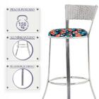 Banqueta Alta Bistrô Em Alumínio, Fibra E Tecido Impermeável