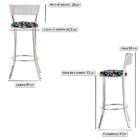 Banqueta Alta Bistrô Em Alumínio, Fibra E Tecido Impermeável