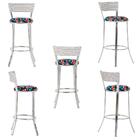 Banqueta Alta Bistrô Em Alumínio, Fibra E Tecido Impermeável